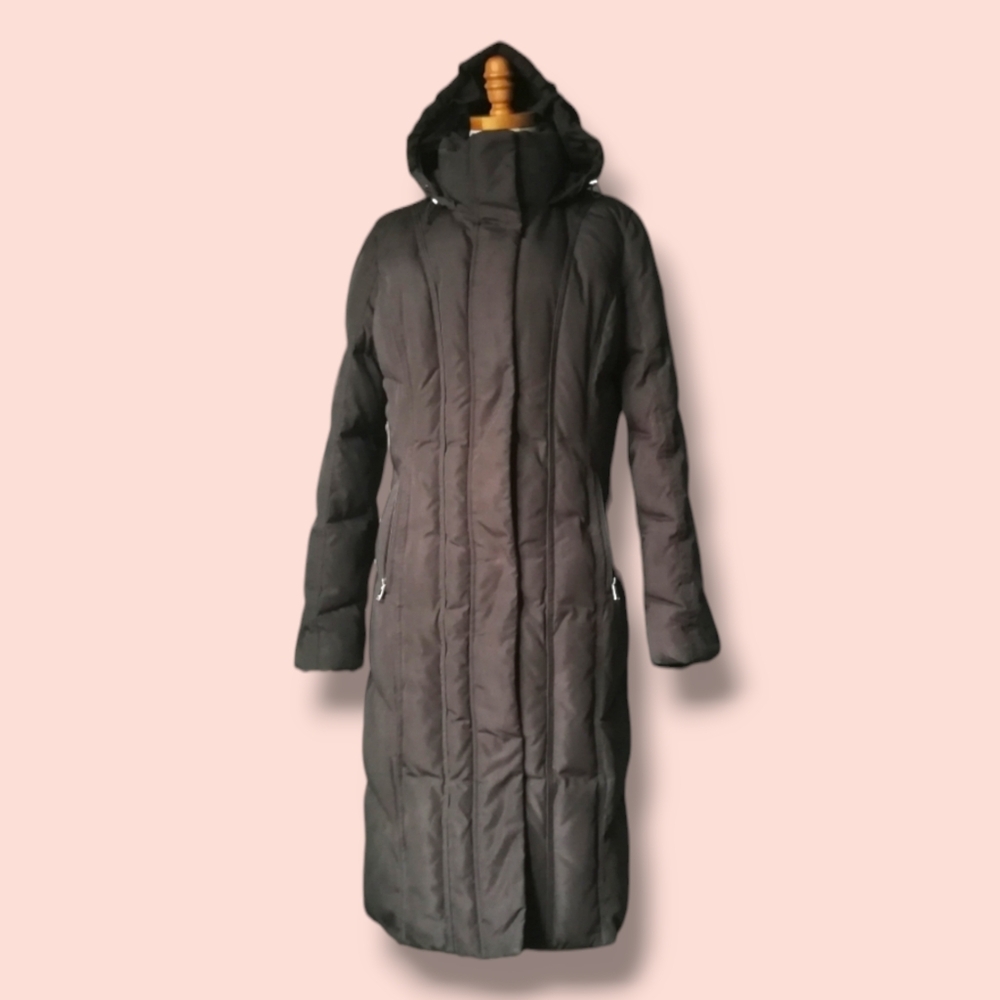 Calvin Klein gray puffer winter coat parka small hooded